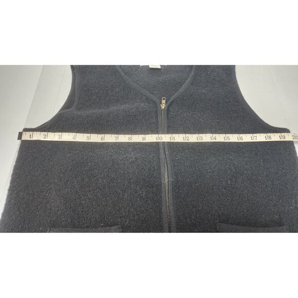 Vtg Casual Corner Boho Black Wool Sleeveless Vest with Zipper, Pockets W Med - Picture 4 of 7